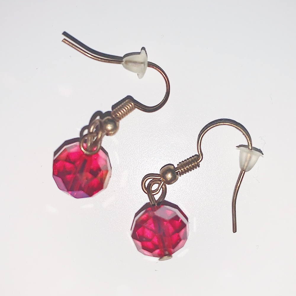 Ruby Red Earrings